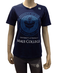 Round Neck T-Shirt Maui College Seal