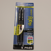 Pilot FriXion Clicker Erasable Gel Ink Pen .7 Fine 2pk