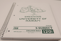 UH 3-Subject Recycled Notebook