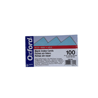 3"x5" Blank Blue Index Cards