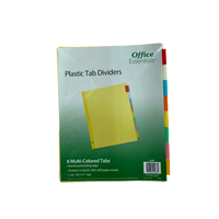 Plastic Tab Dividers 8 Tabs