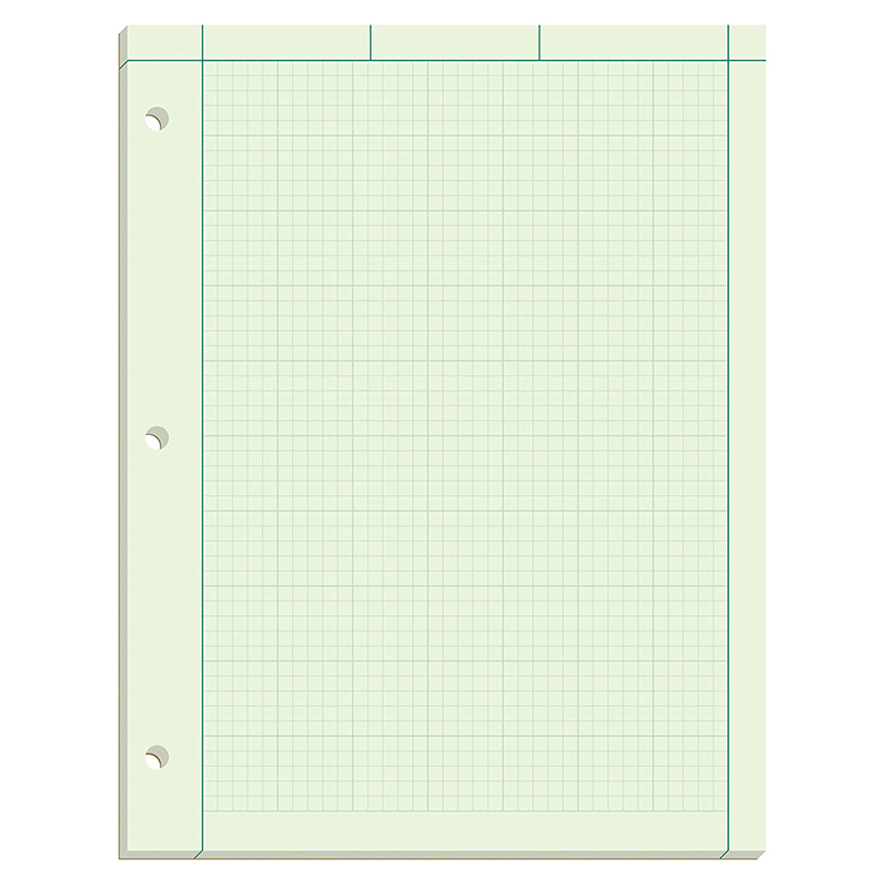 Ampad Evidence Engineering Pad, 5 Squares Per Inch, Green Tint, 8-1/2" x 11" (SKU 1148325056)