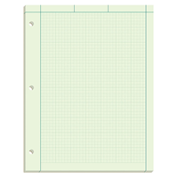 Ampad Evidence Engineering Pad, 5 Squares Per Inch, Green Tint, 8-1/2" x 11"