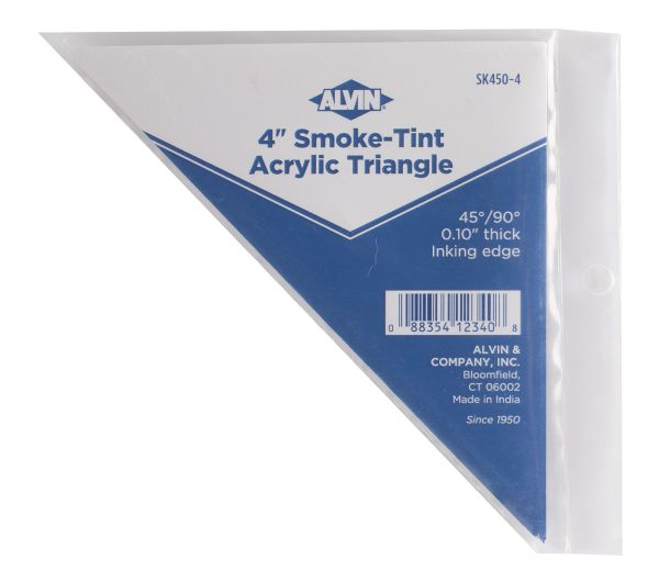 Alvin 4" Smoke-Tint Acrylic Triangle (SKU 11499213181)