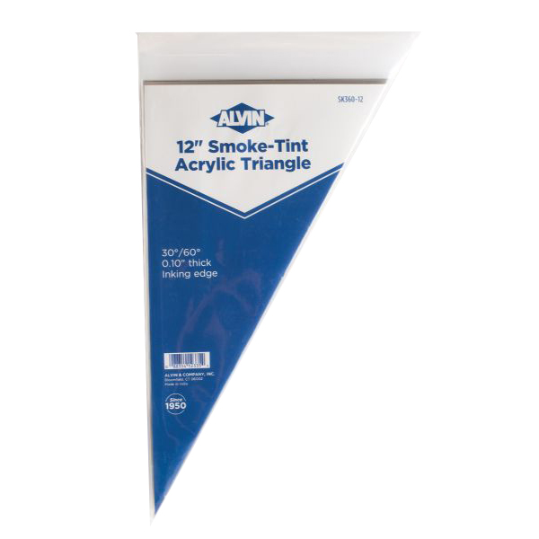Alvin 12" Smoke-Tint Acrylic Triangle (SKU 11499251181)