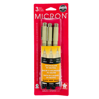 Pen Pigma Micron Black Ink 3pc