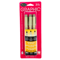 Pen Pigma Graphic Black Ink 3pc