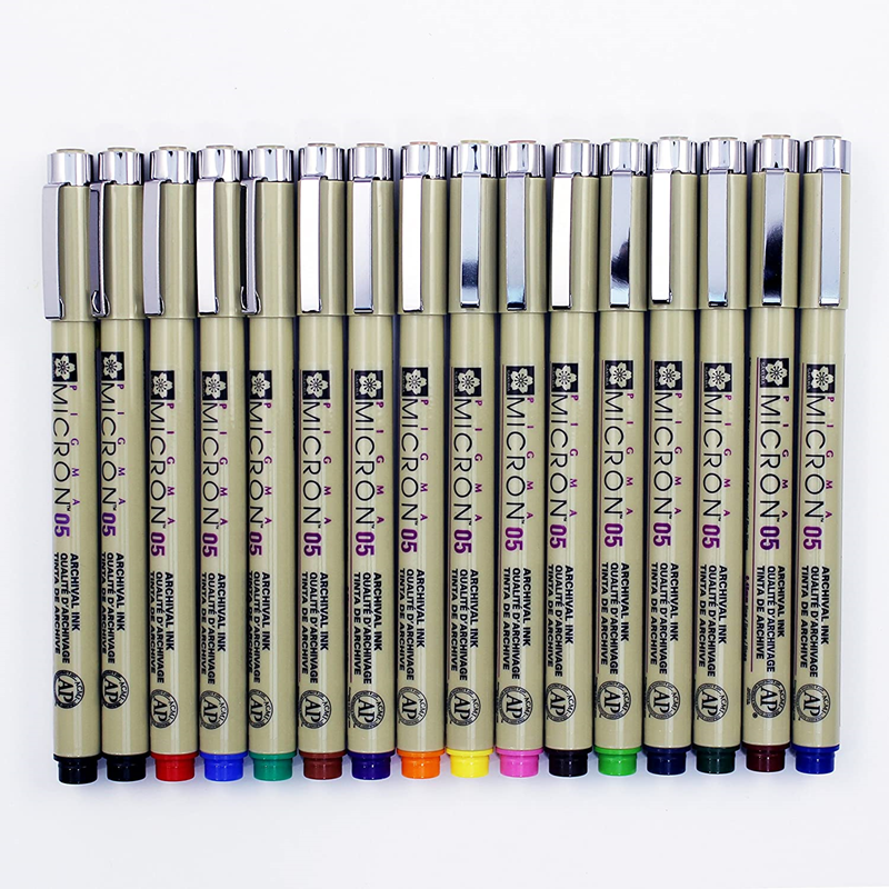 Sakura 16-Piece Pigma Micron 05 Assorted Colors Cube Collection Ink Pen Set (SKU 11516569155)