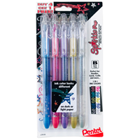 Pentel Sparkle Pop Metallic Gel Pens, (1.0mm) Bold Line