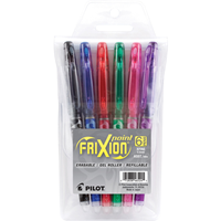 Pilot FriXion Point Erasable Gel Pen .5 Extra Fine 6pk