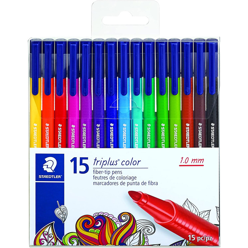 Staedtler Triplus Color Fibre-Tip Pen 1.0mm 15-Color Set (SKU 11532217155)