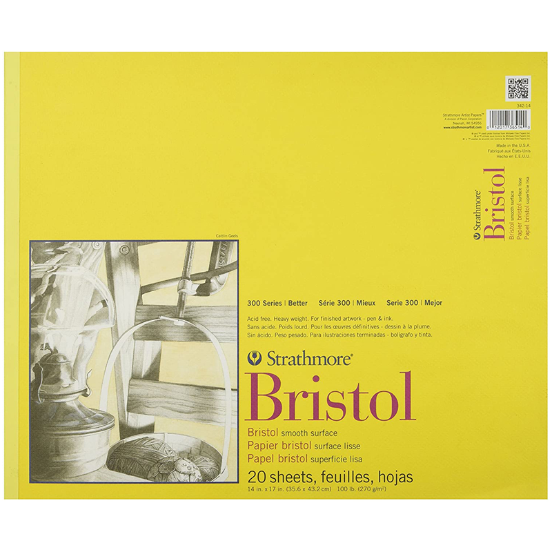 Bristol Paper Pad Series 300, Smooth, 14" x 17" (SKU 11560180153)