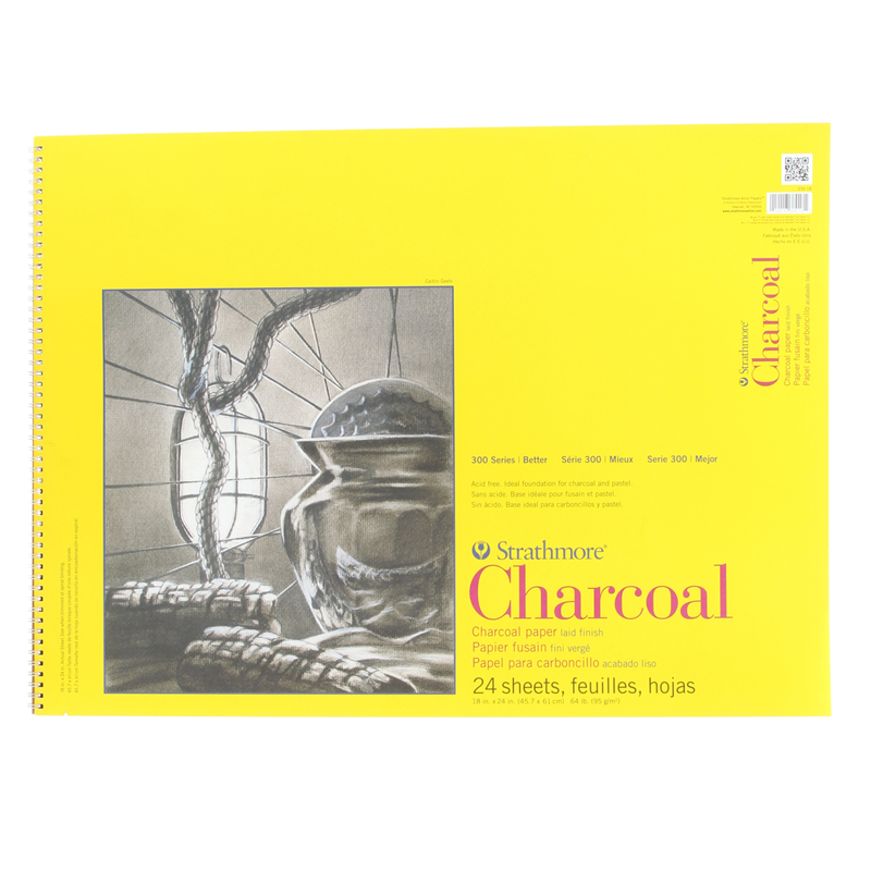 Charcoal Paper Pad 300 Series, Spiral-Bound, 18" x 24" (SKU 11560272153)