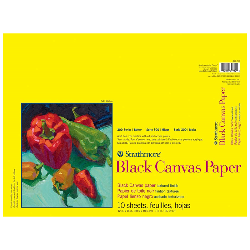 Canvas Black Paper Pad 300 Series, 12" x 16" (SKU 11560395153)