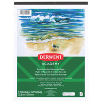 Derwent Academy Textured Surface Watercolour Paper Pad, 9" x 12"