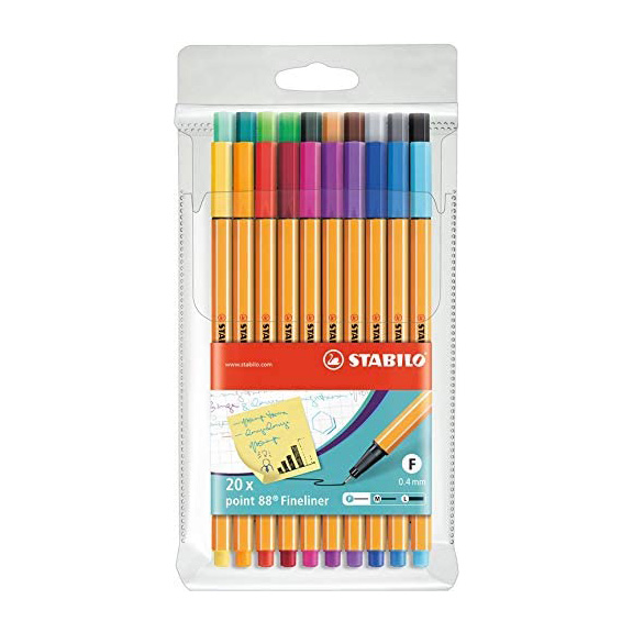 Stabilo Point 88 Fineliner Felt Tip Pens | 16 Colors