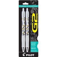 Pilot G2 Retractable Fashion Gel Ink Pen .7 Fine Wht/Gold