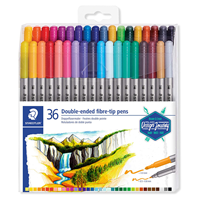 Staedtler Double-Ended Fibre-Tip Pens 3.0mm/0.5-0.8mm 36-Color Set