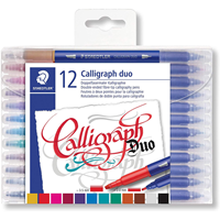 Staedtler Double-Ended Calligraphy Pens 3.5mm/2.0mm 12-Color Set