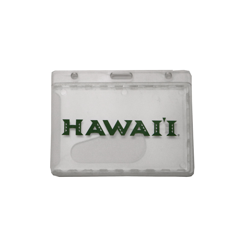 ID Holder - Horizontal Kapa Hawai'i Clear (SKU 1473531827)