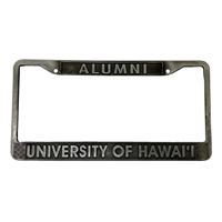 UH Alumni Antique Pewter License Plate Frame