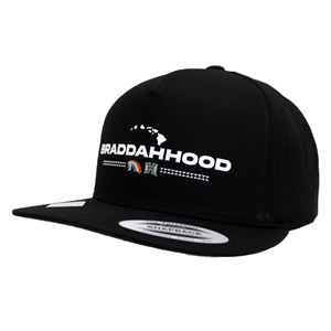 Braddahhood Logo Flatbill Snapback Hat