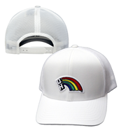 Retro Rainbow Trucker Snapback Hat