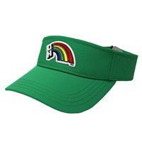 Retro Rainbow Kelly Green Visor