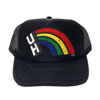 Rainbow Vintage Logo Distressed Foam Trucker Hat