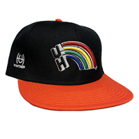 Otto Vintage Rainbow Orange and Black Snapback Hat