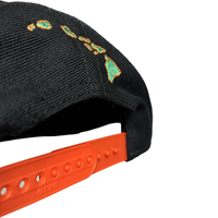 Otto Vintage Rainbow Orange and Black Snapback Hat