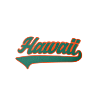 Blue84 Sticker - Retro Hawai'i Script