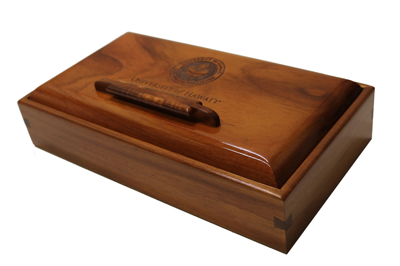 Handcrafted Koa Wood UH Seal Box (SKU 1482870654)