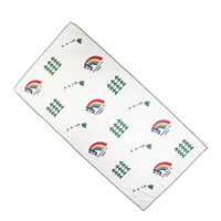 Ports + Paws Go 'Bows Beach Towel Vintage Rainbow
