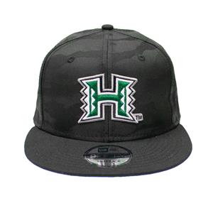 New Era Camo Flatbill Snapback Hat - Black