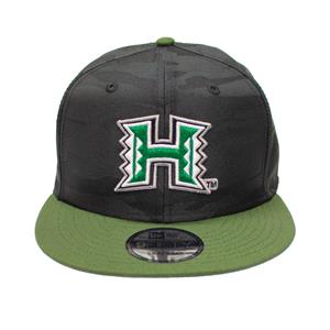 New Era Camo Flatbill Snapback Hat - Green Bill