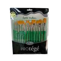 Protege Brush Gold Nylon Set Short Handle 15pc