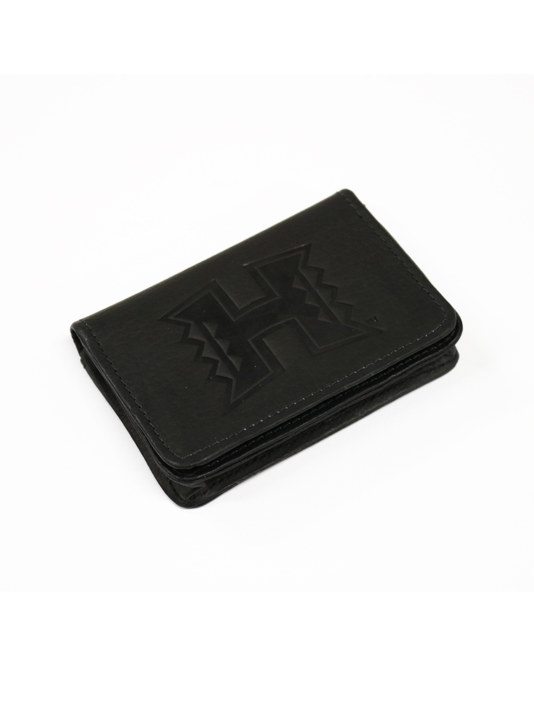 Leather Business Card Holder H Logo  University of Hawai'i Manoa Bookstore