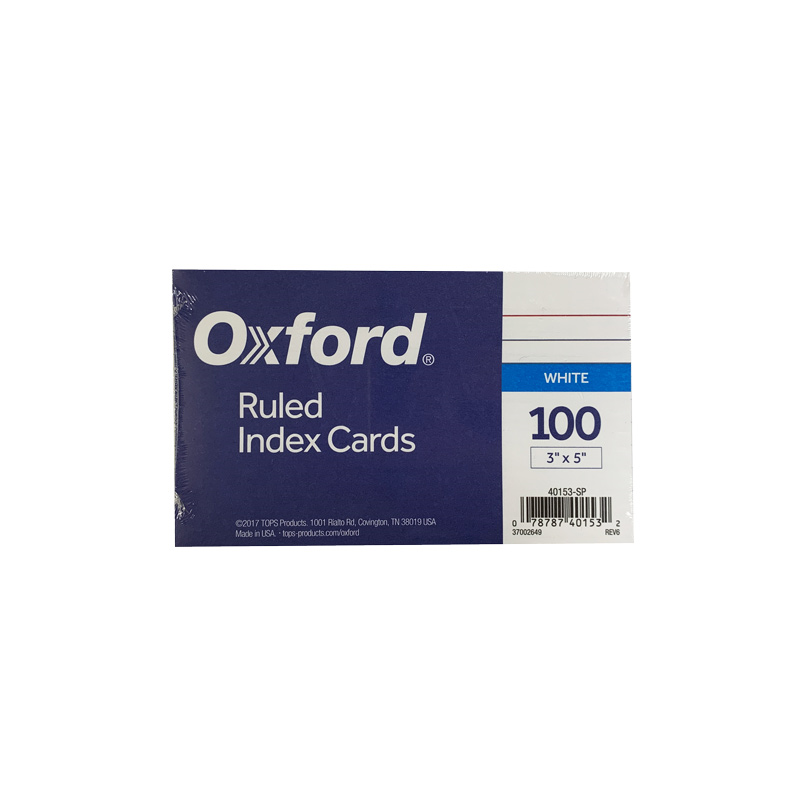 Index Card 3x5 Ruled (SKU 1148125656)