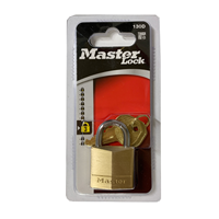Master Lock Brass 1-3/16 with Key