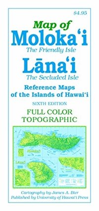 MAP OF MOLOKAI & LANAI 6TH ED REFERENCE