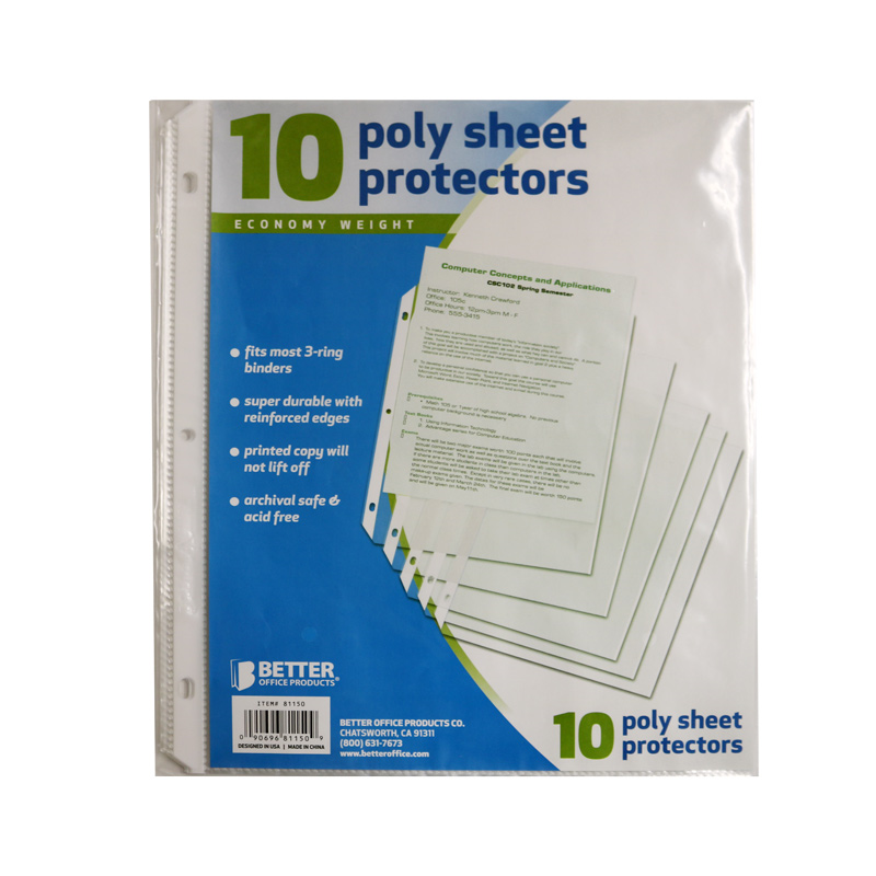 Sheet Protector 10pk (SKU 1150629456)