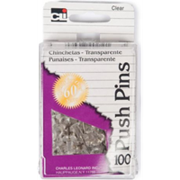 Clear Push Pins (100 count)