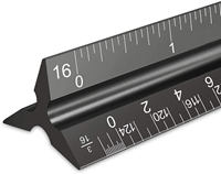 Ruler Aluminum 12" (Architect Scale)