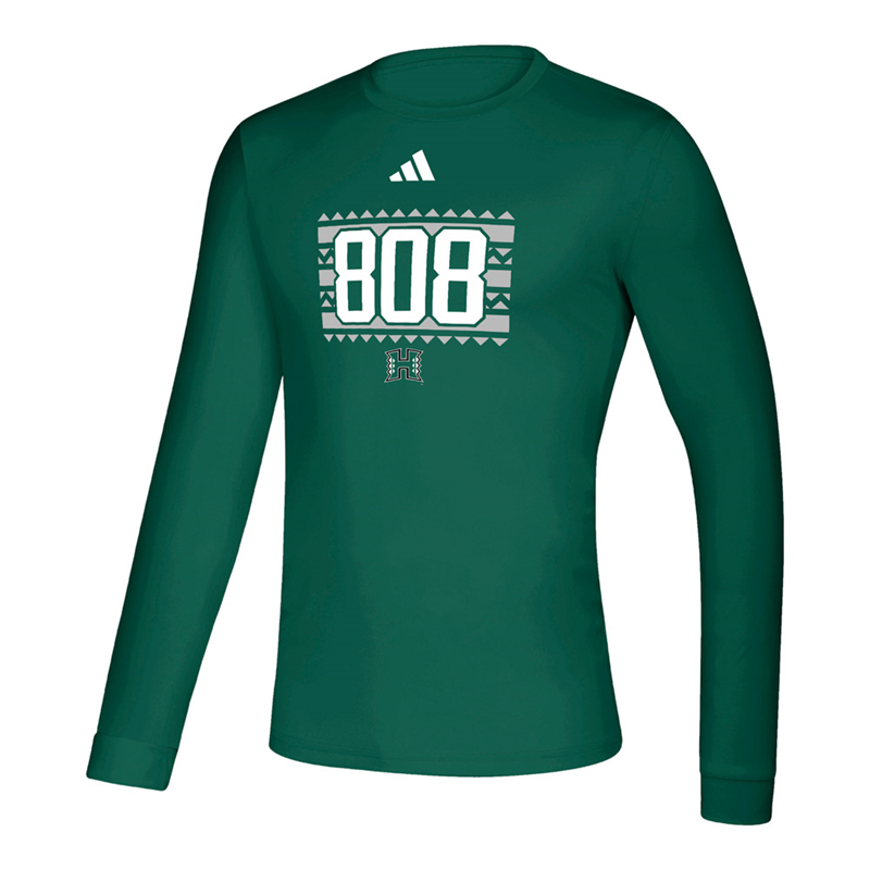 Adidas Longsleeve 808 H Creator Performance Shirt University of Hawai i Manoa Bookstore