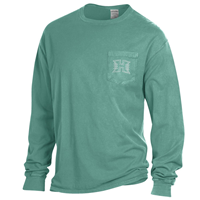 ComfortWash Garment Dyed Long Sleeve H Logo Pocket Shirt