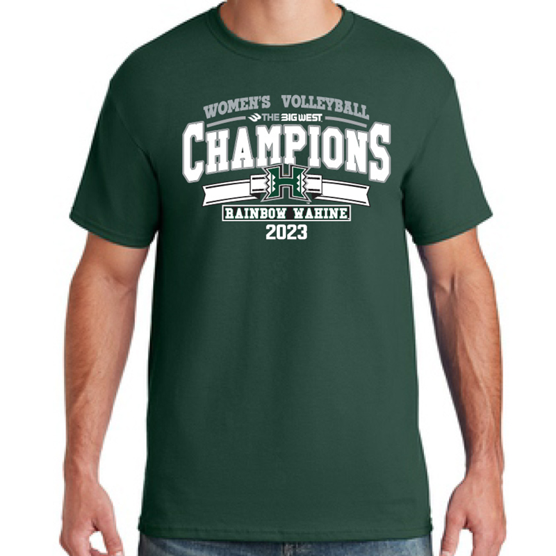 2023 Rainbow Wahine Volleyball Big West Tournament Champions Shirt (SKU 148664563)