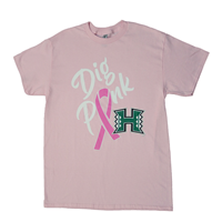 H Logo Breast Cancer Awareness Dig Pink Shirt