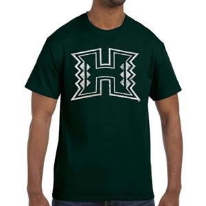 Distressed Big H Cotton Shirt - Green