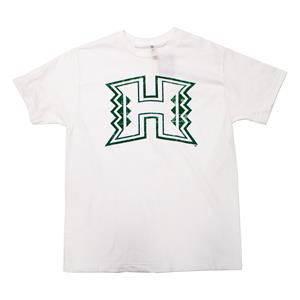 Distressed Big H Cotton Shirt - White
